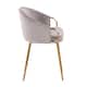 Silver Orchid Battista Glam Gold Upholstered Chair - N/A