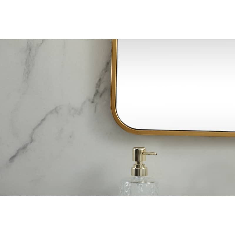 Indigo Home Soft corner metal square mirror 24x24 inch