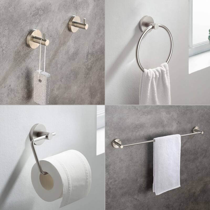 Circular 5-Piece Bathroom Hardware Set