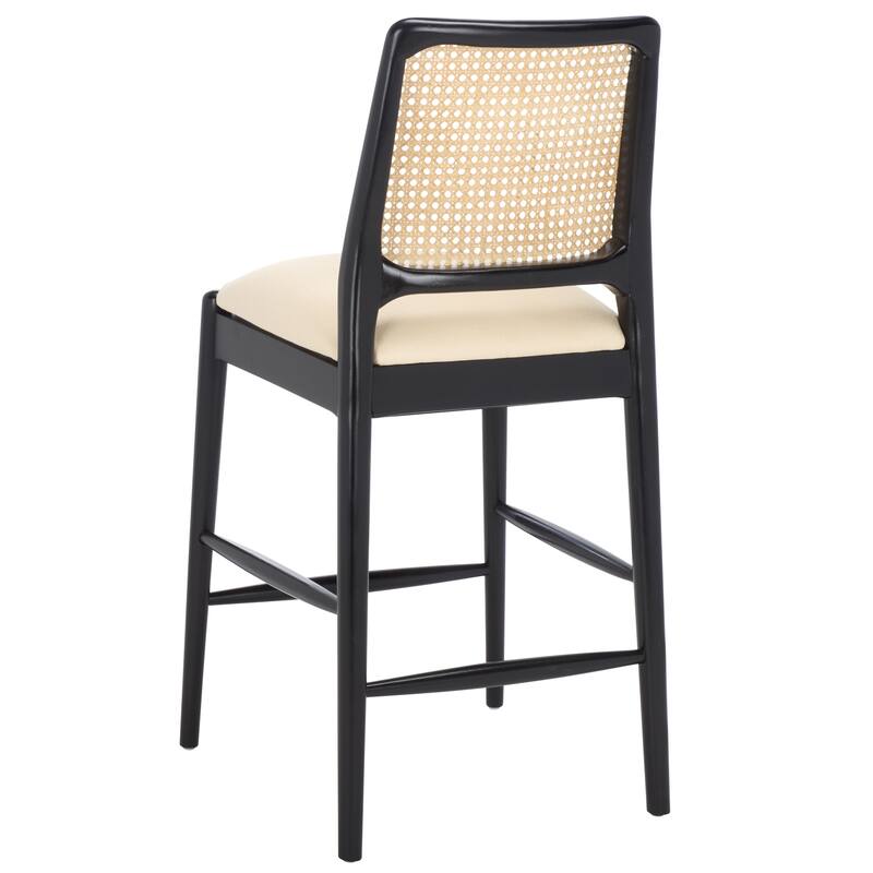 SAFAVIEH Home Reinhardt Rattan Counter Stool - 18"W x 19"D x 41"H