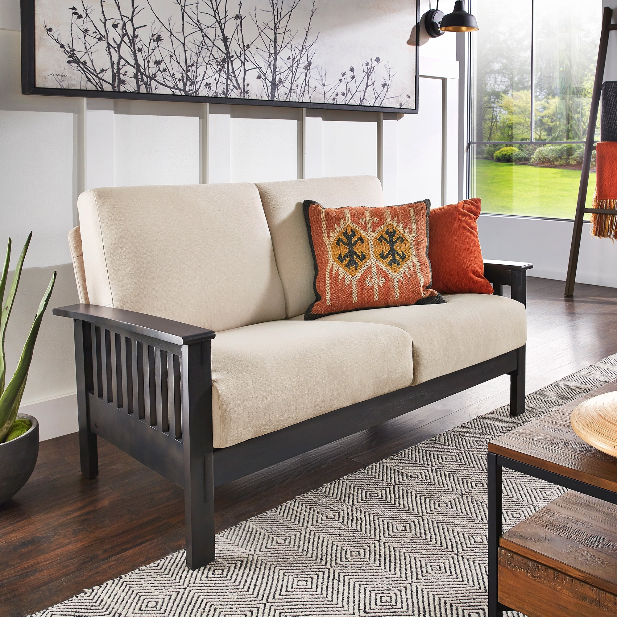 Hills Mission Style Oak Loveseat by iNSPIRE Q Classic