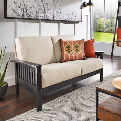 Hills Mission-Style Oak Loveseat by iNSPIRE Q Classic