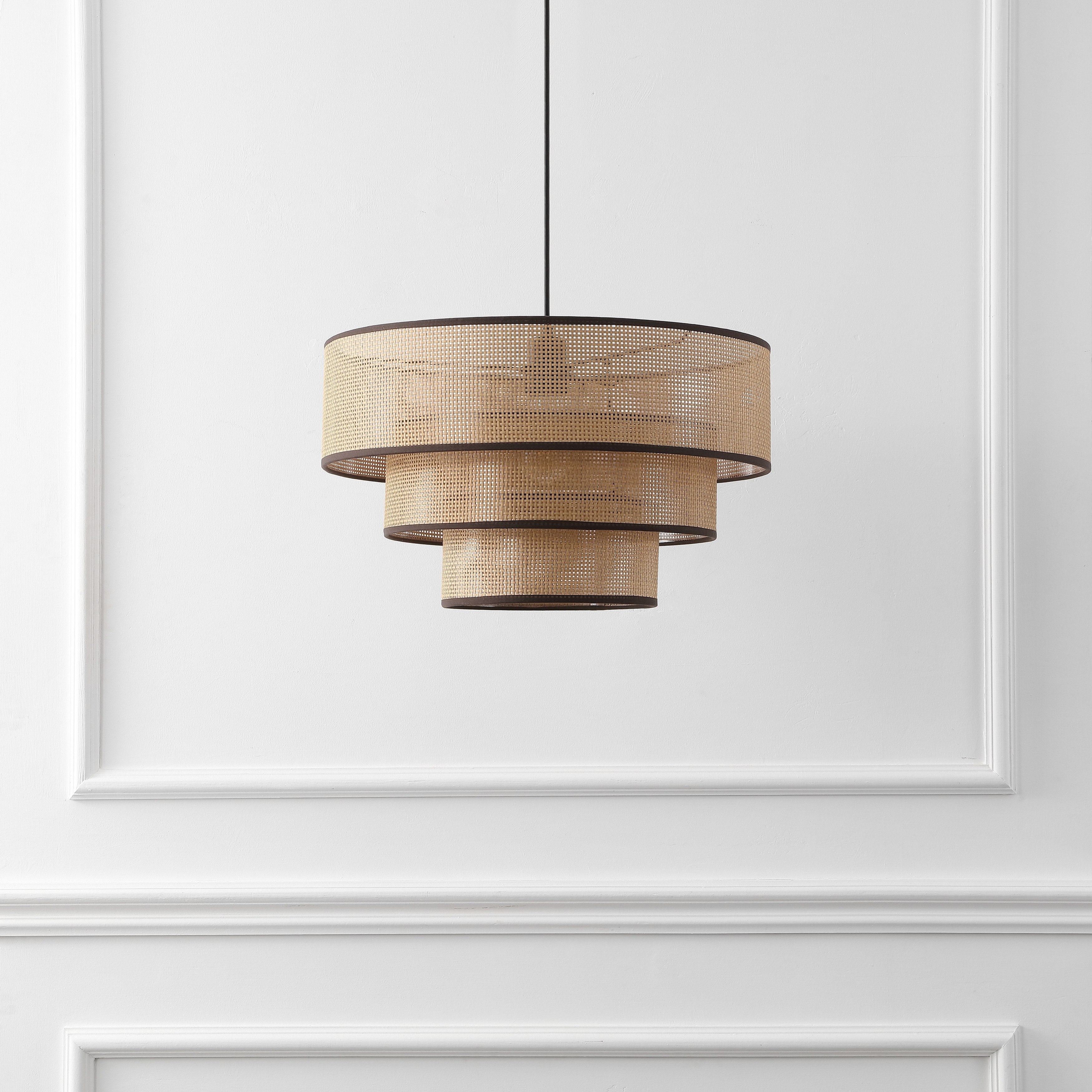 Safavieh Kane Black Industrial Drum Pendant Light