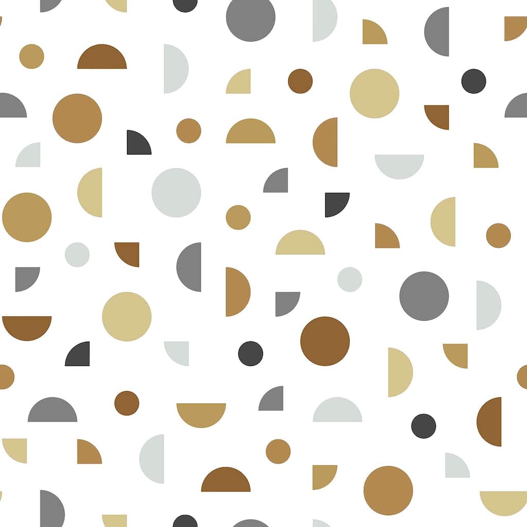 Chesapeake Marilee Neutral Circles Wallpaper - 20.9 x 396 x 0.025