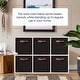preview thumbnail 36 of 64, Foldable Collapsible Storage Box Bins Linen Fabric Shelf Basket Cube Organizer with Leather Handles - Set of 6