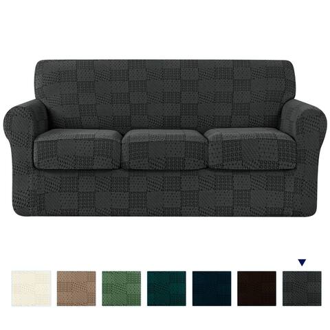 Subrtex Sofa Cover Stretch Slipcover with 3 Separate Cushion Covers