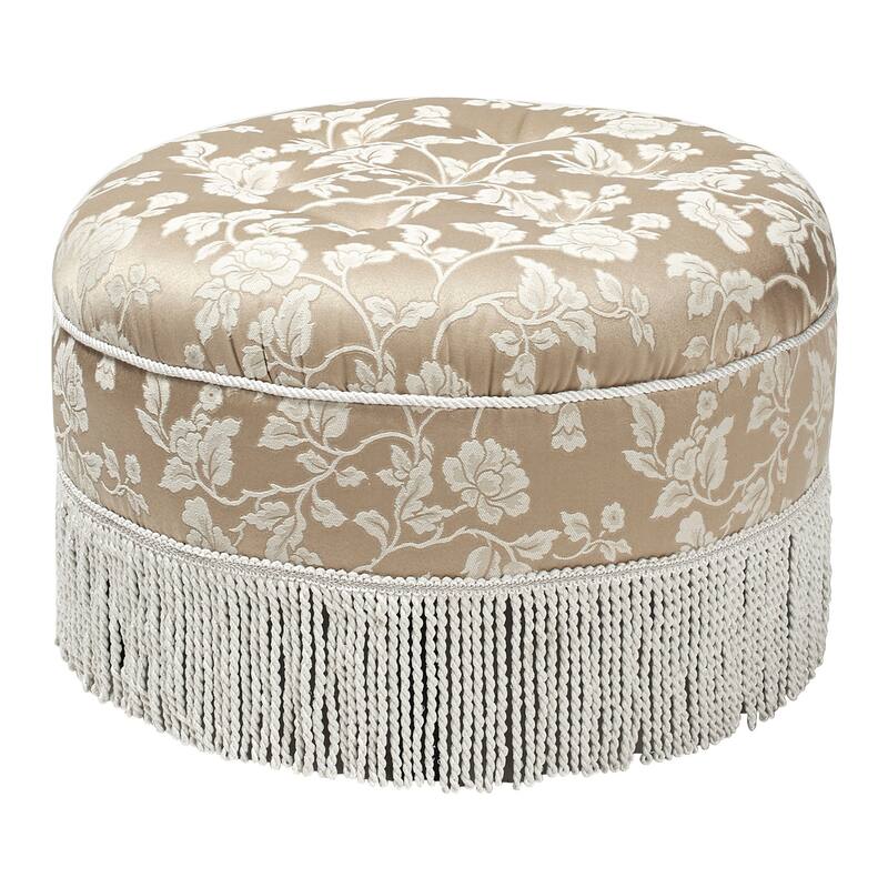 Yolanda 24" Upholstered Round Accent Ottoman