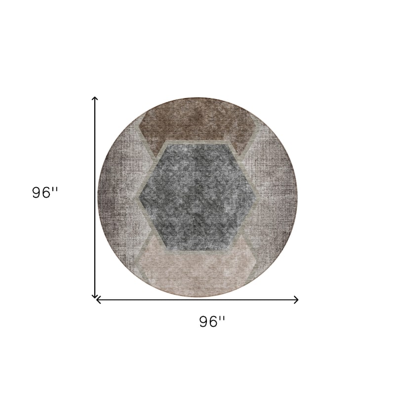 HomeRoots Geometric Transitional Rectangle Outdoor Rug