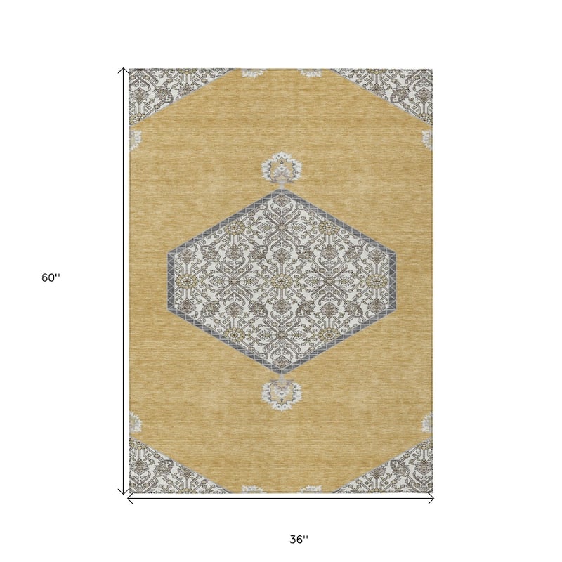 HomeRoots Oriental Traditional Rectangle Outdoor Rug