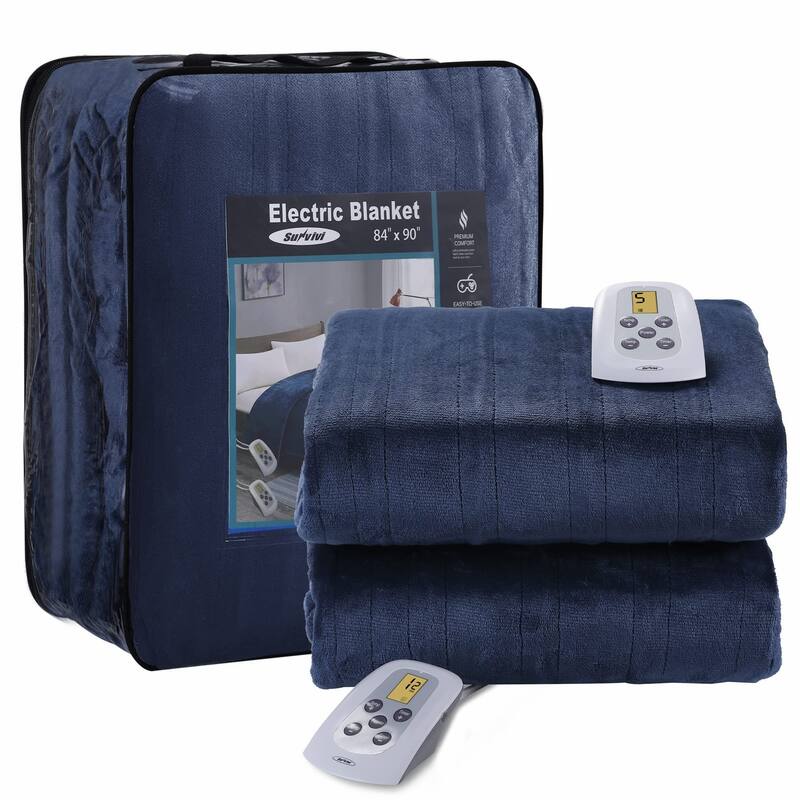 Electric Flannel King Queen Throw Heated Blanket