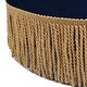 preview thumbnail 69 of 90, Yolanda 25" Tufted Round Footstool Ottoman with Rope Fringe