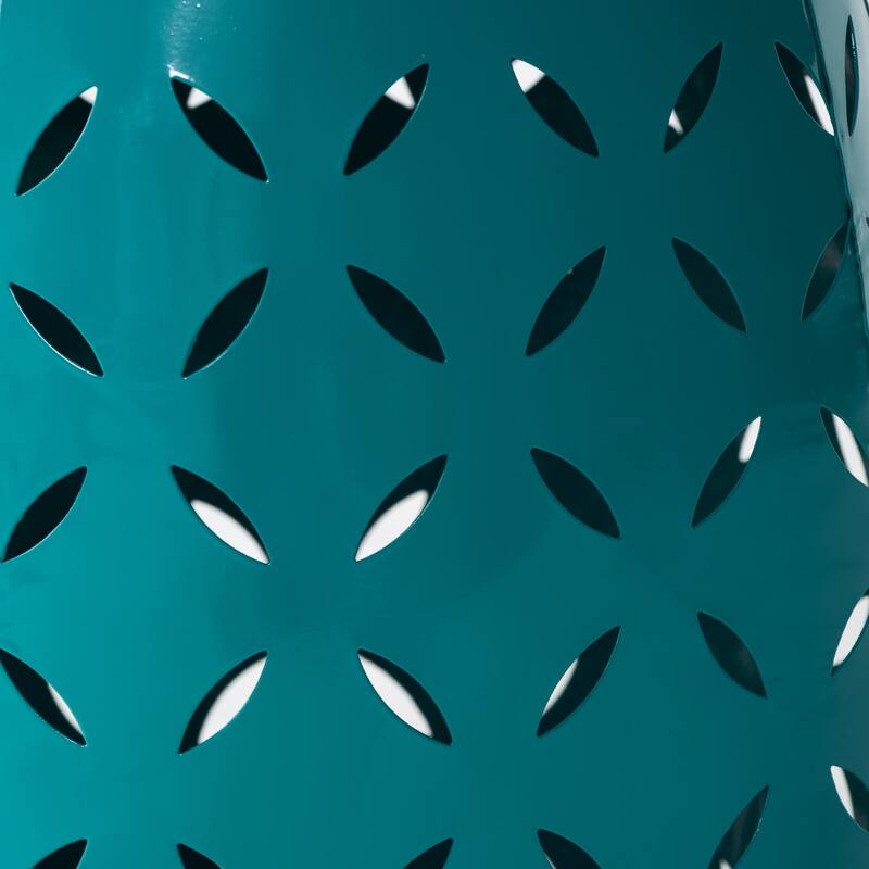 12" Accent Side Table, Cylindrical Design End Table for Living Room, Family Room, or Entryway, Industrial Style