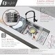 preview thumbnail 6 of 12, STYLISH 42 inch Workstation 70/30 Double Bowl Undermount 16 Gauge Stainless Steel Kitchen Sink with Accessories included