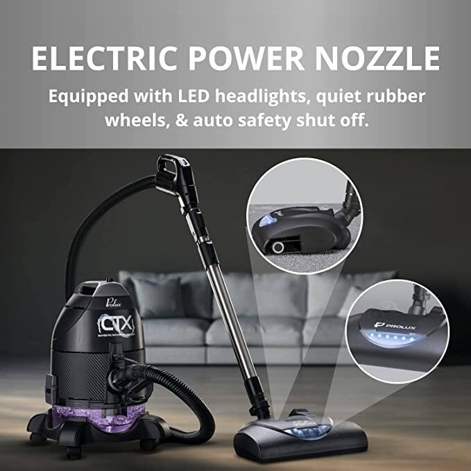 Prolux CTX ELITE Bagless Canister Vacuum Cleaner w/ Storm Shampooer Kit