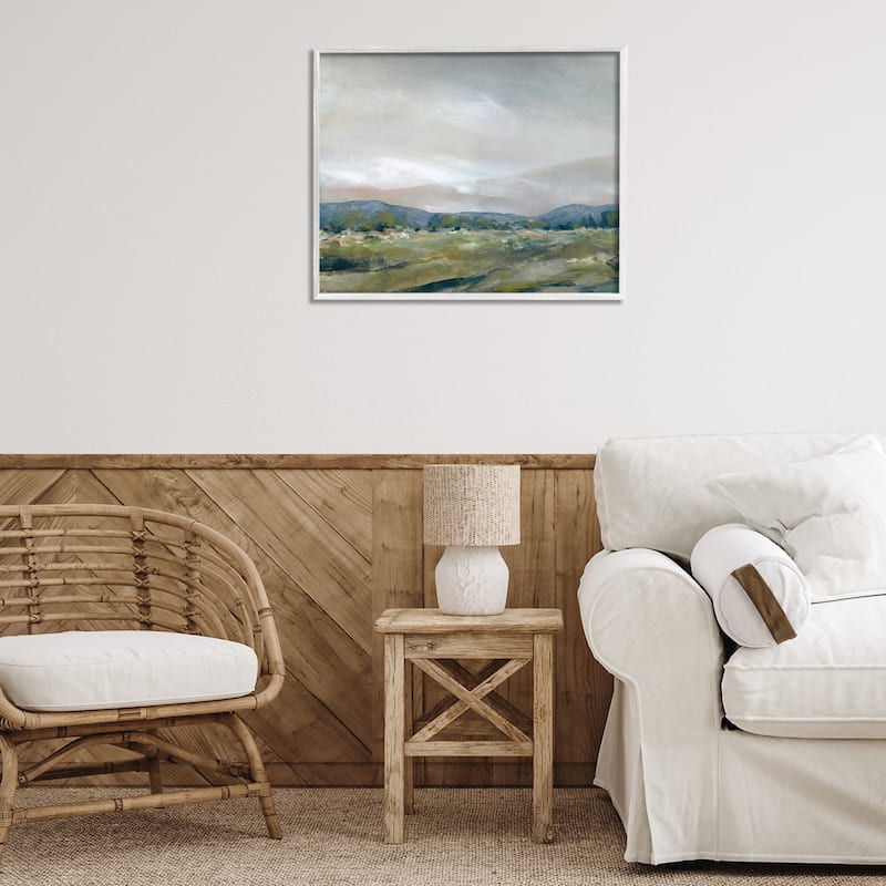 Stupell Foggy Morning Mountains Framed Giclee Art Design By Carol Robinson