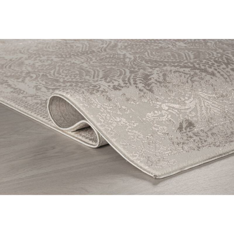 Maz Collection Distressed Abstract Area Rug