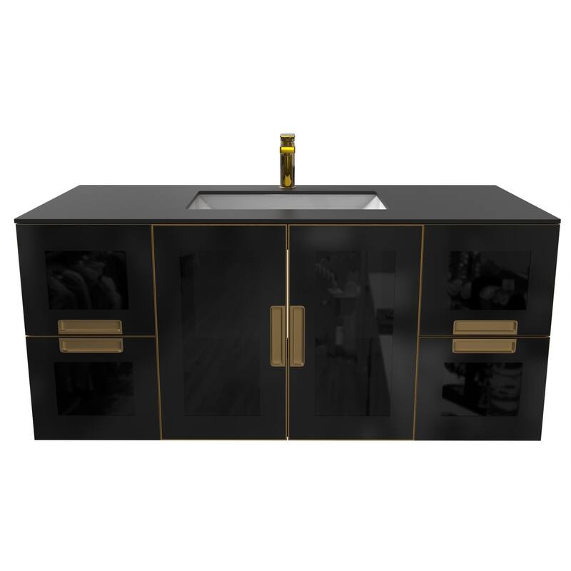 Solaria 48'' Wall Mounted Single Bathroom Vanity Set