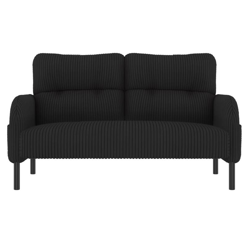 47.24" Corduroy 2-Seater Sofa with Side Pockets