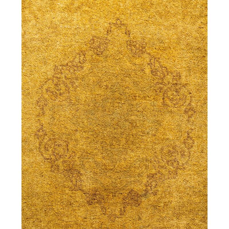 Overdyed One-of-a-Kind Hand-Knotted Area Rug - Yellow - 3' 1" x 5' 5"