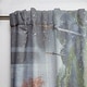 preview thumbnail 2 of 5, Designart 'Samurai Standing In Waterfall Garden With Swords' Traditional Curtain Panels
