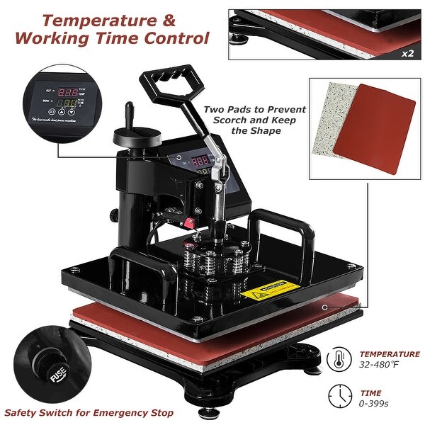 costway 6 in 1 heat press
