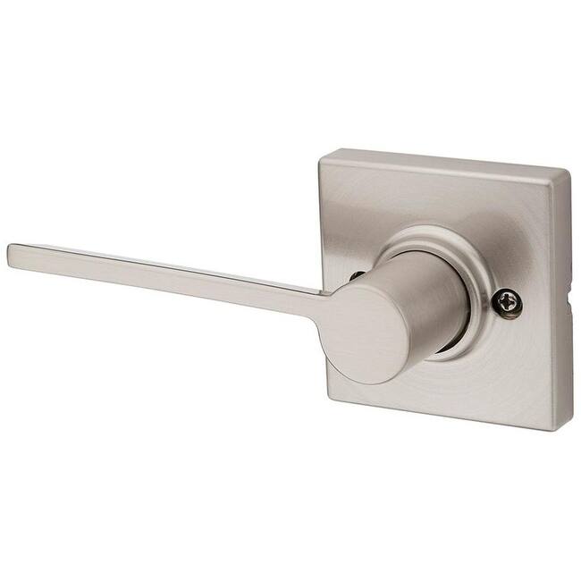 Kwikset Ladera Left Handed Non-Turning One-Sided Door Lever with - Satin Nickel