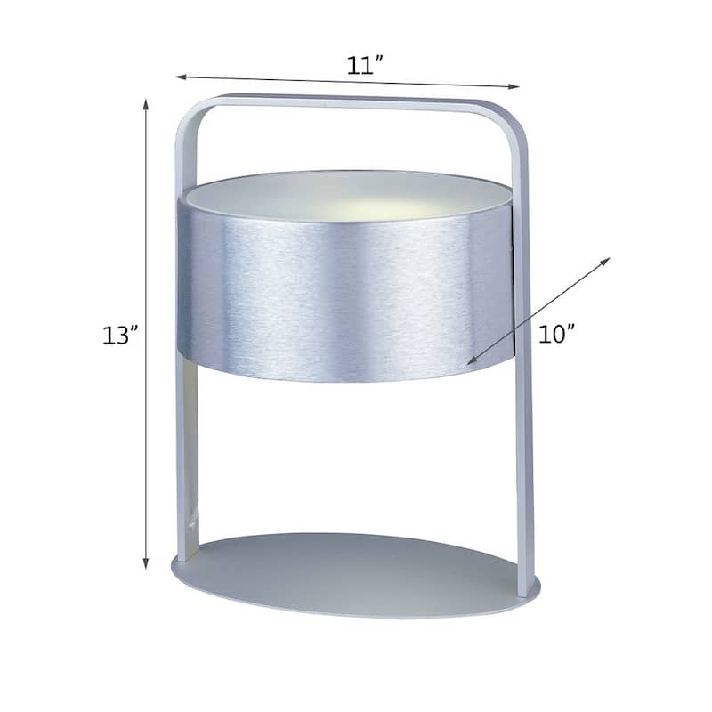 Percussion 13"H 1-Light Table Lamp Light Fixture Polished Chrome Finish by ET2