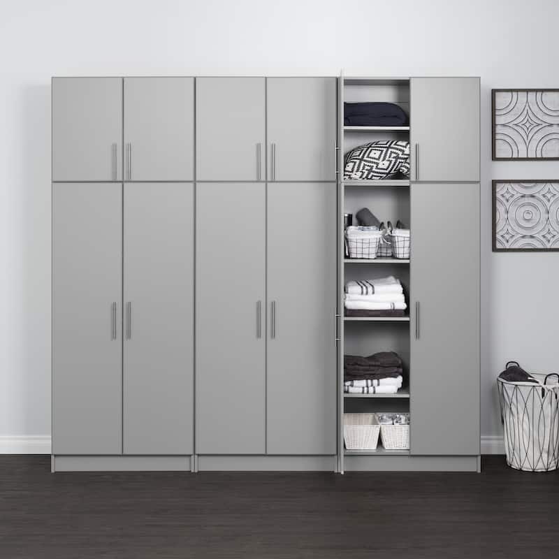 Prepac Elite Tall 2-Door Cabinet with Adjustable Shelves-Functional, Freestanding Garage Storage Cabinet with Doors and Shelves