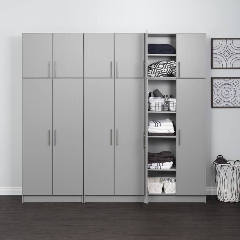 Prepac Elite Storage Cabinet Set D - 6 pc - 96" W x 89" H x 16" D - 96" W x 89" H x 16" D