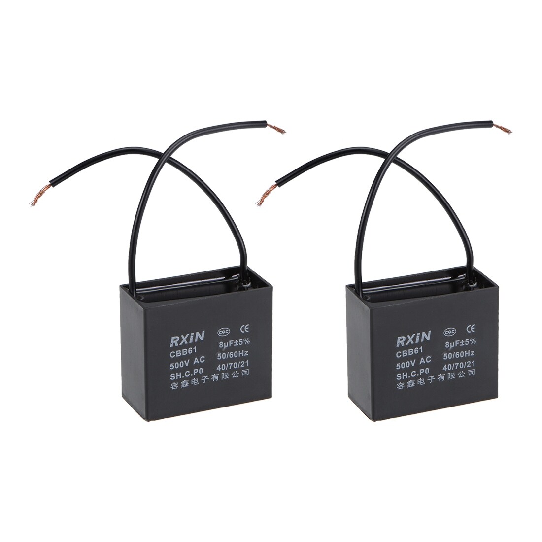 Shop 2 Wire Cbb61 Ceiling Fan Capacitor 8uf 500v Ac Motor Run