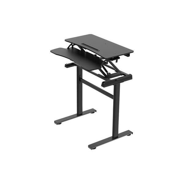 Shop Workstream By Monoprice Mini Standalone Sit Stand Desk 31in Height Adjustable On Sale Overstock 26059096