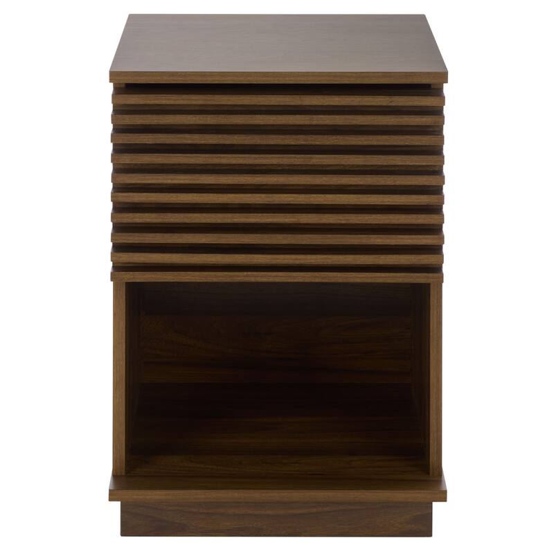 SAFAVIEH Home Moroto 1-Drawer Accent Table - 16"W x 16"D x 24"H - Walnut