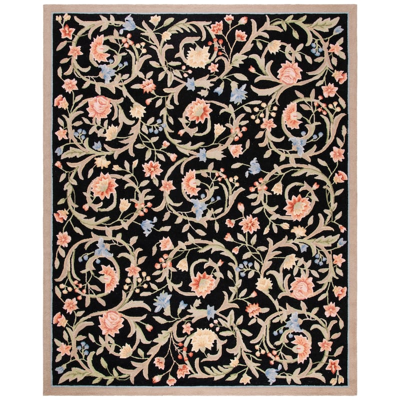 SAFAVIEH Handmade Chelsea Hali French Country Floral Scroll Wool Rug