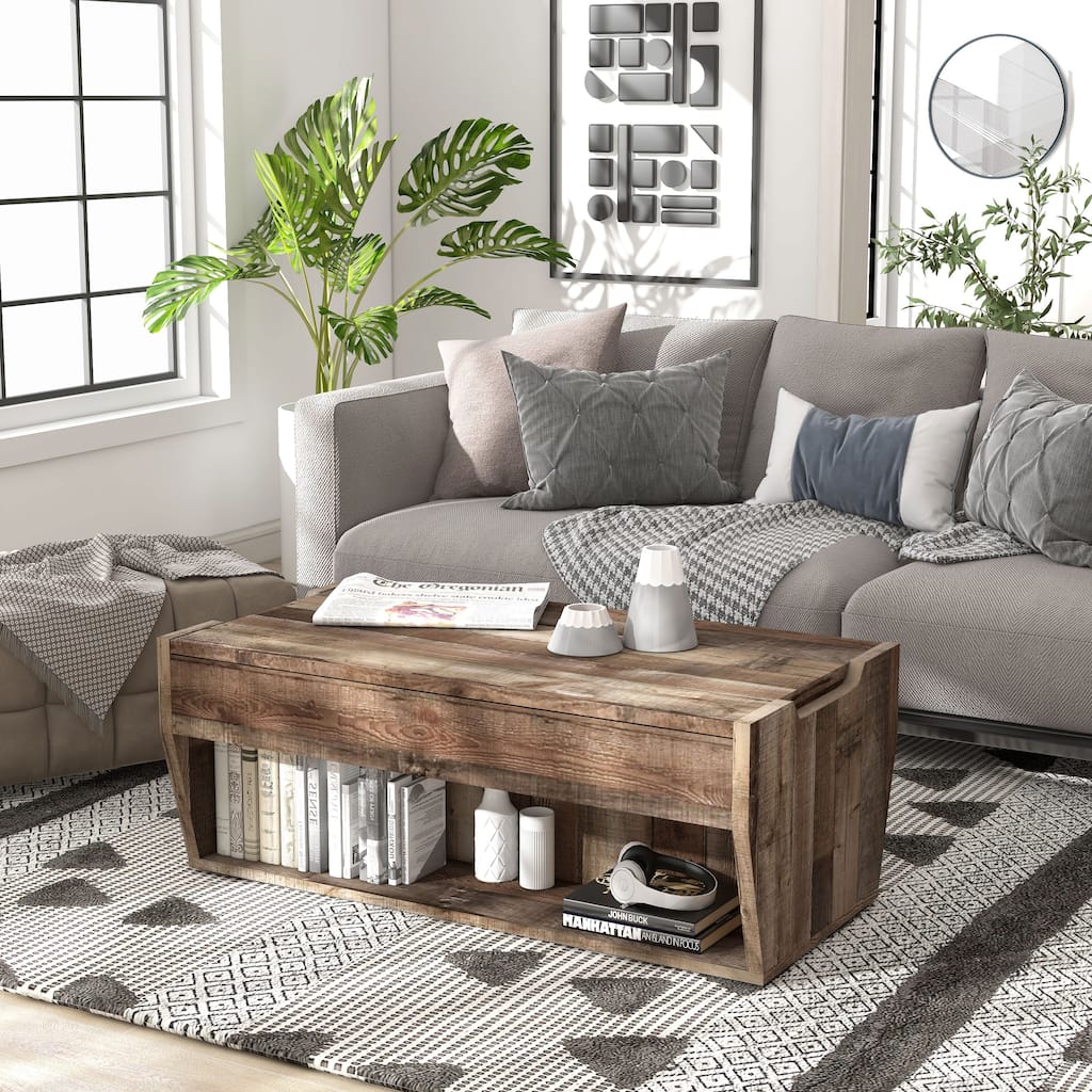 Rere Rustic 41-inch Wood Lift-top Coffee Table by Furniture of America