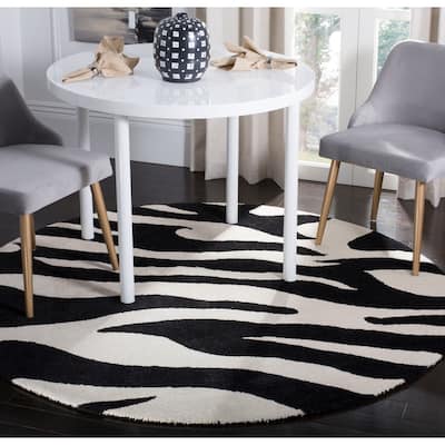 SAFAVIEH Handmade Soho Frantzeska Zebra N.Z. Wool Rug