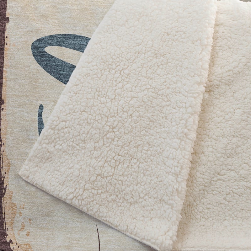 Premium Machine Washable ASB150 Lobster Market Sherpa Throw Blanket