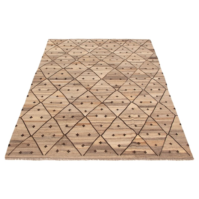 Sivas Taupe Kilim 6'8" x 9'7" - 6'8 x 9'7