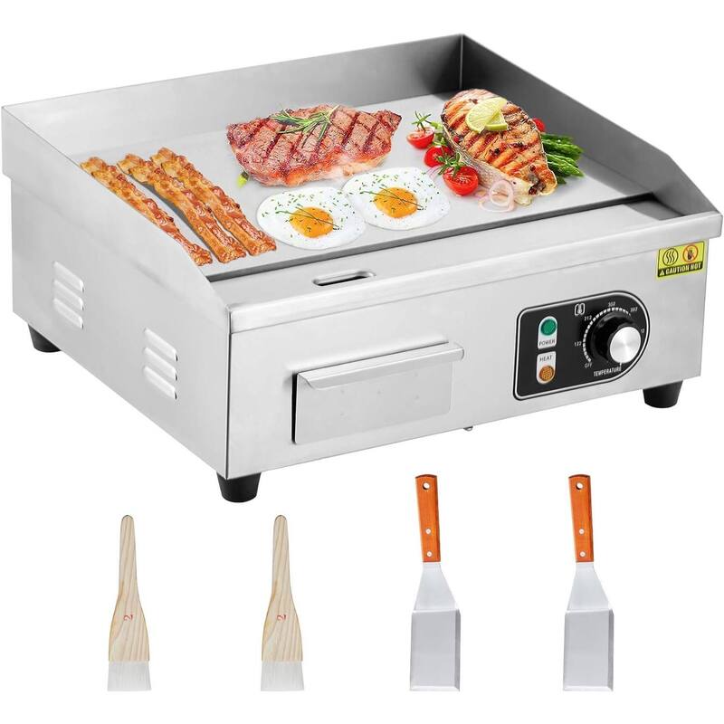 Commercial Electric Griddle with Adjustable Temperature Control - 22 inch