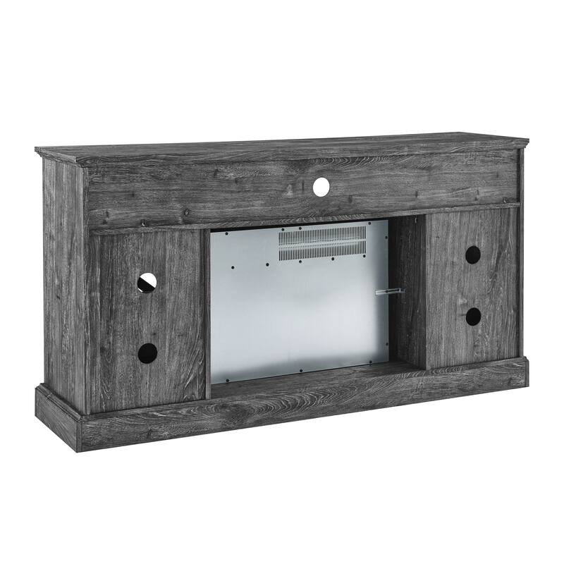 60" Entertainment Center with 1500W Electric Fireplace, Door Sensor, Infrared Remote, and Storage for TVs up to 70"