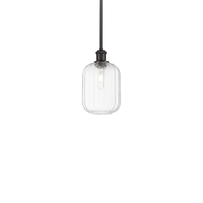 Innovations Lighting 516-1S-12-7 Preston Pendant Preston 7" Wide Mini - Oil Rubbed Bronze / Clear