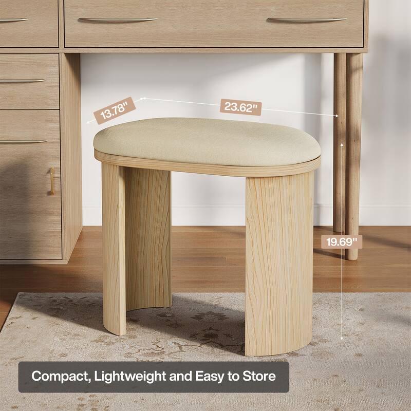 23.6 Inch Vanity Stool Chair, Ottoman Footrest, Sofa Footstool Shoe Bench