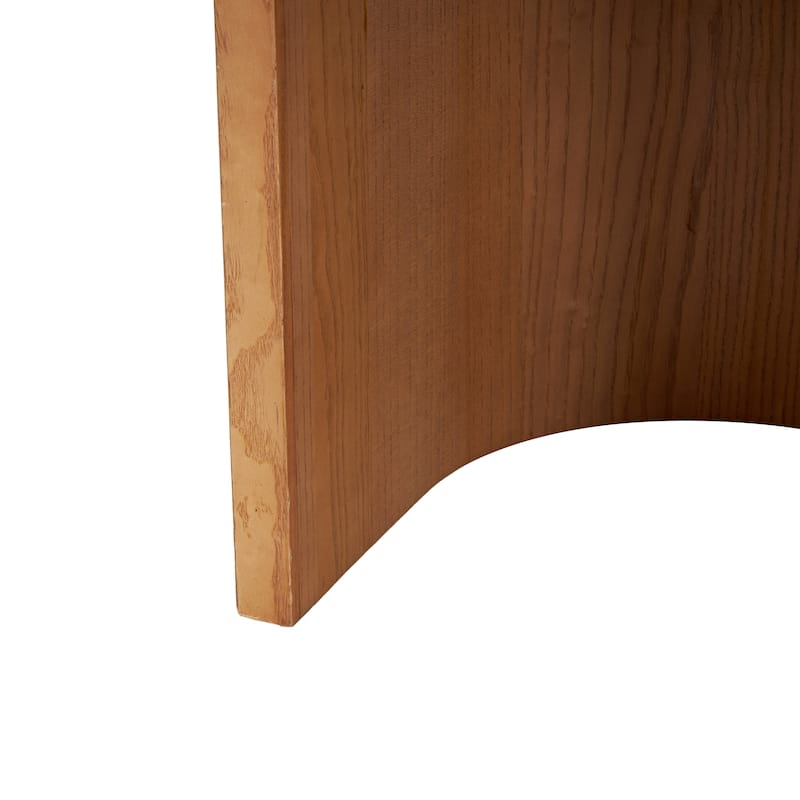Wood Cutout Arch Accent Table with White Marble Tabletop - Brown or Black - Roche River Decor