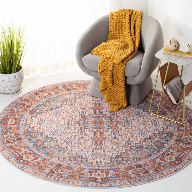 SAFAVIEH Tucson Machine Washable Slip Resistant Zada Traditional Rug
