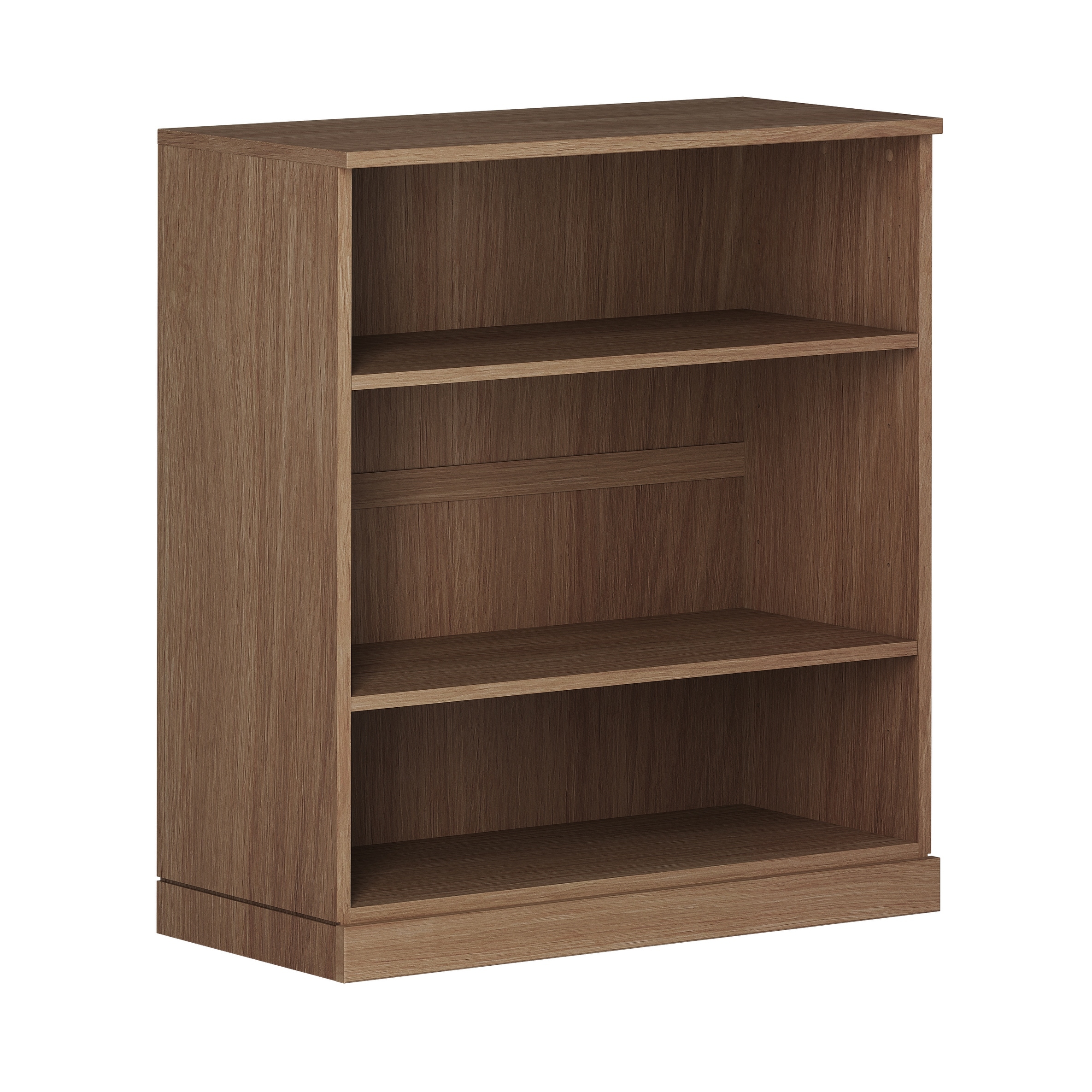 Palace Imports Premium 100% Solid European Oak Hardwood 3-Shelf Modular Bookcase - 32" Wide, 35.75" Tall