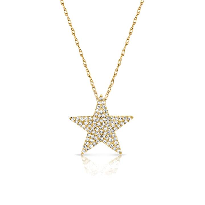 Joelle Collection Diamond Star Necklace 1/3 ct. TDW 14K Gold on a 16-inch Chain