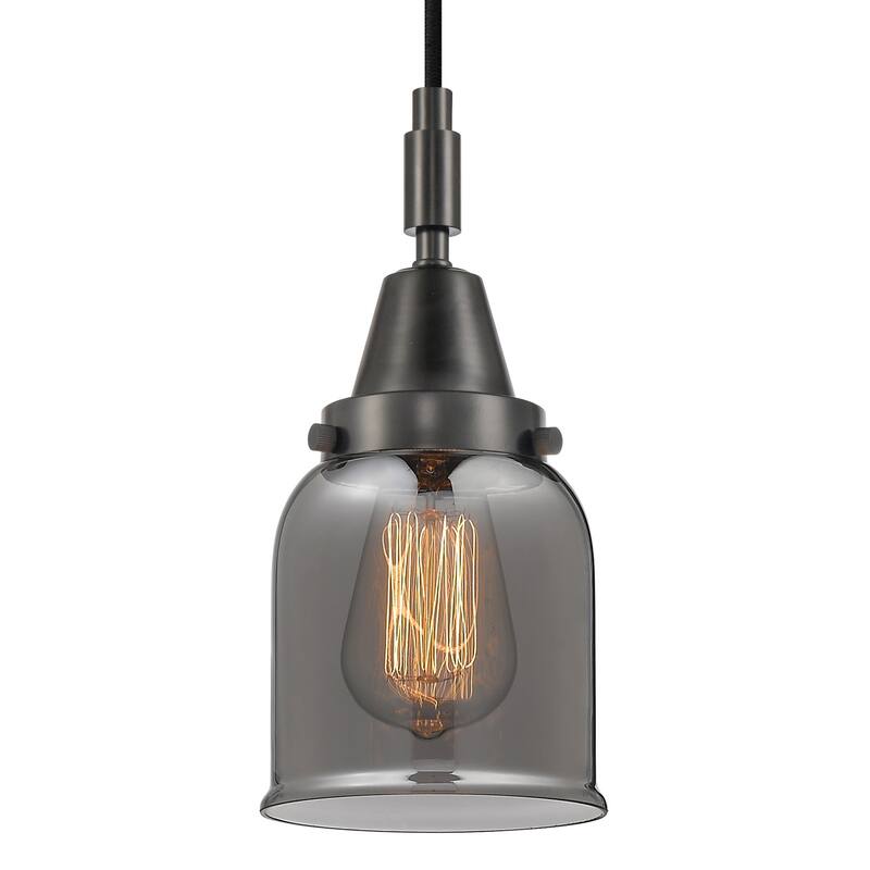 Innovations Lighting 447-1P-G53 Bell 5" Wide Mini Pendant with Light - Matte Black