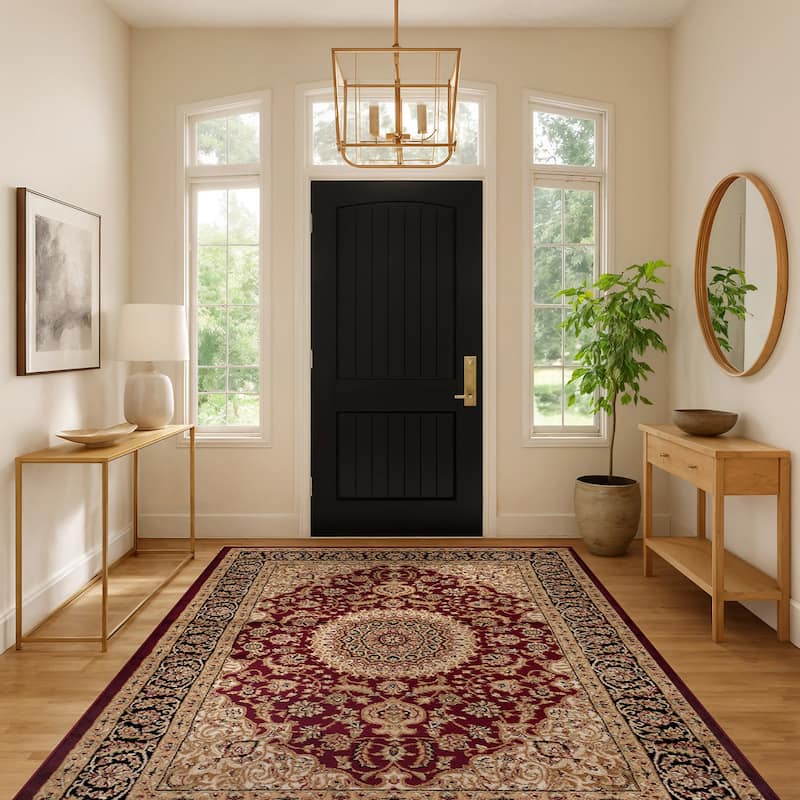 World Rug Gallery Traditional Oriental Medallion Area Rug