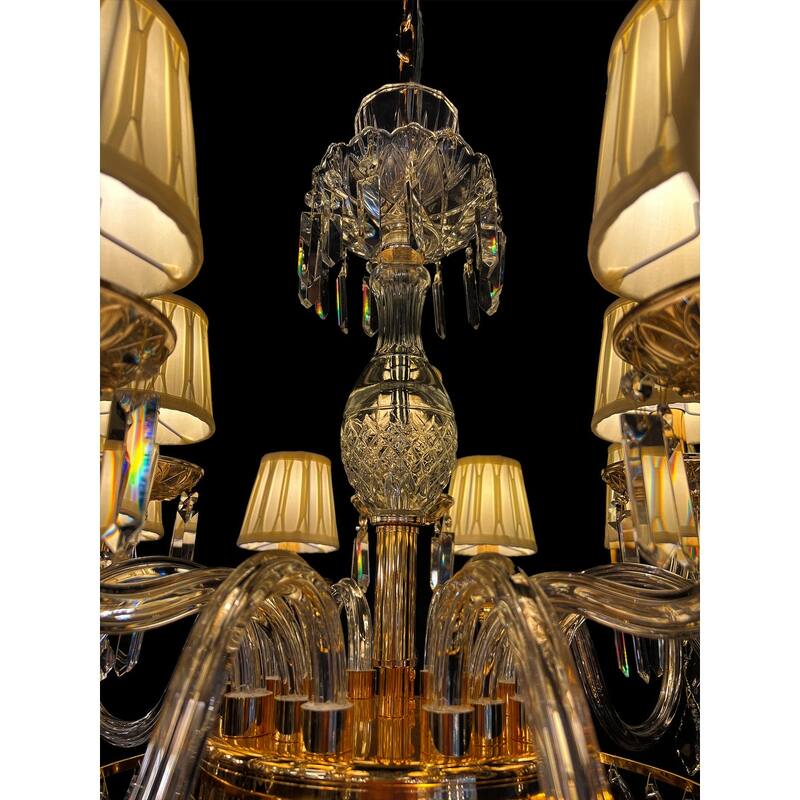 Vintage Crystal Chandelier Gold Pendant Chandelier 19 Lights