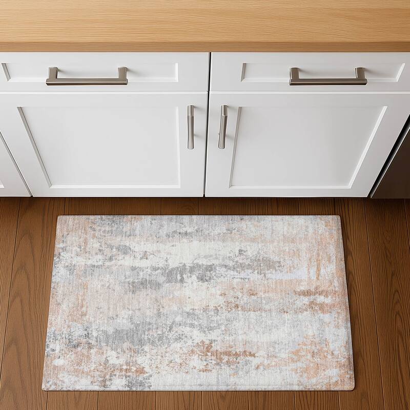 Premium Washable Super Soft Contemporary Mayfield Rug - Coral - 1'8" x 2'6"