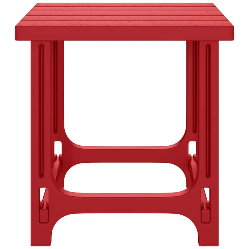Coastline Outdoor Poly 3-Piece Set Adirondack Chair with Side Table